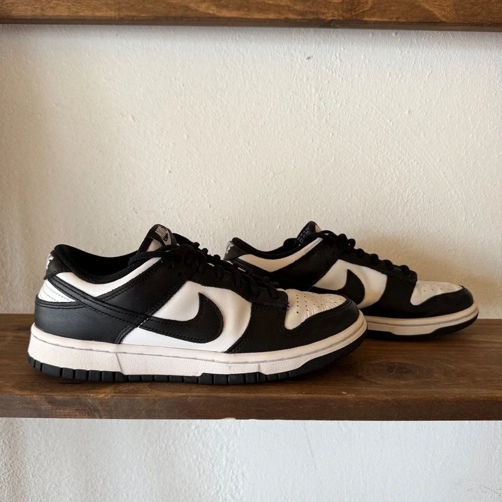 Nike Dunk Low Panda Sneakers Black White Women's 8 Men's 6.5 DD1503-101